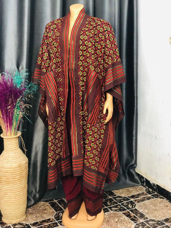 Handmade African Kimono Set – Rich Patterns & Timeless Craftsmanship