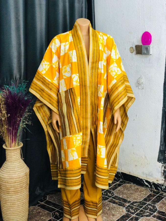 Handmade Yellow & Gold Three-Piece Set