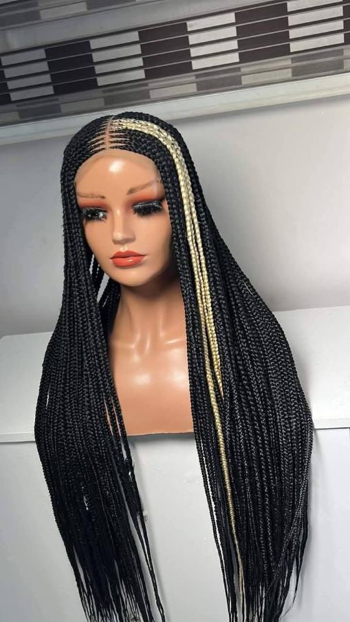 Golden Streak Braided Wig