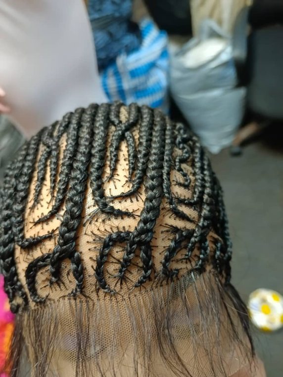 Ebony Crown Cornrow Lace Wig
